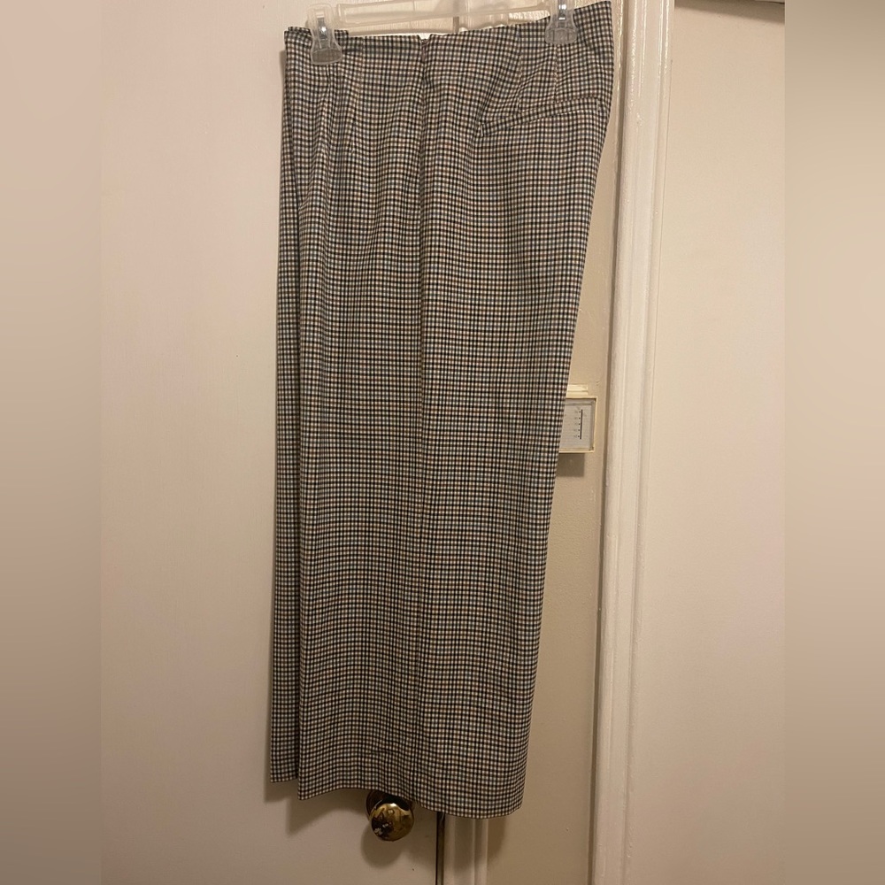 Plaid cropped pants